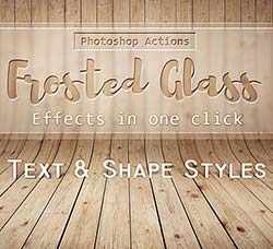 极品PS动作－磨砂玻璃(含PDF图文教程)：Frosted Glass Effects Actions